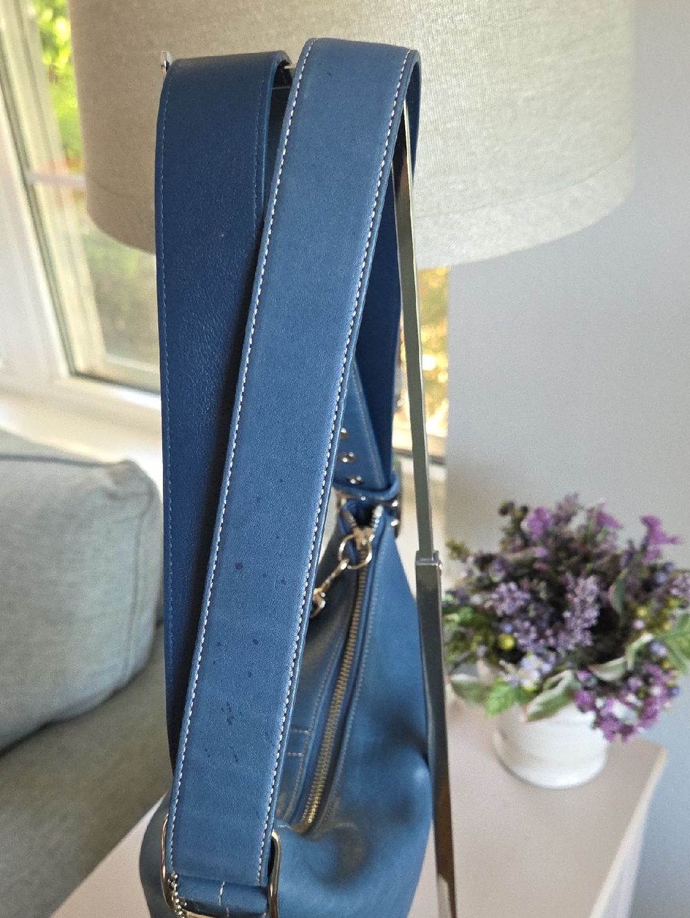 COACH Pool Blue 2004 Legacy Slim Duffle Convertible Crossbody Bag - Picture 8 of 15